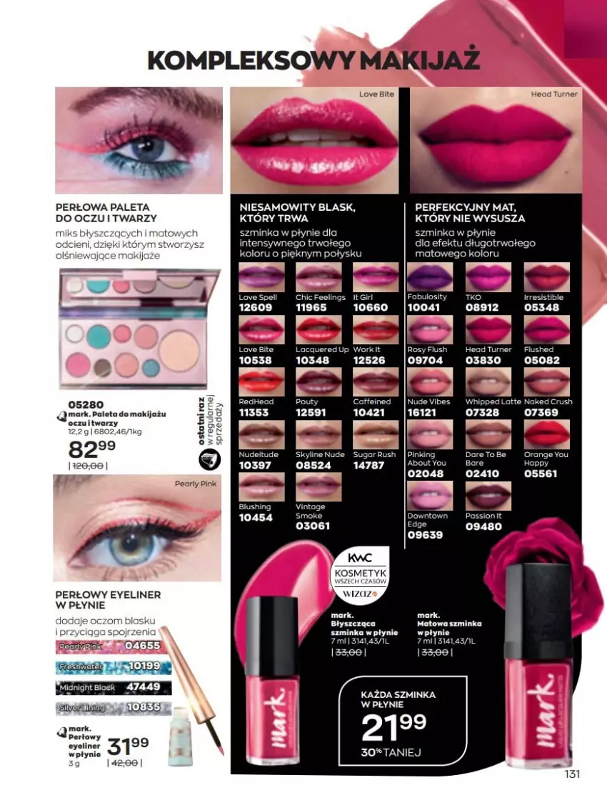 Gazetka promocyjna Avon - Katalog Avon online 5/2021 - ważna 01.05 do 31.05.2021 - strona 131 - produkty: Fa, HiPP, Inka, Makijaż, Paleta, Szminka