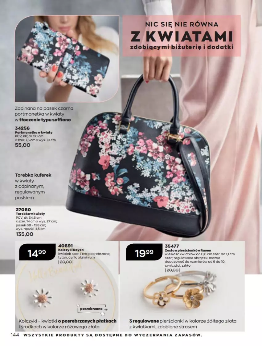 Gazetka promocyjna Avon - Katalog Avon online 5/2021 - ważna 01.05 do 31.05.2021 - strona 144 - produkty: Cynk, K2, Kolczyki, Pasek, Por, Portmonetka, Torebka, Tytan, Zestaw pierścionków