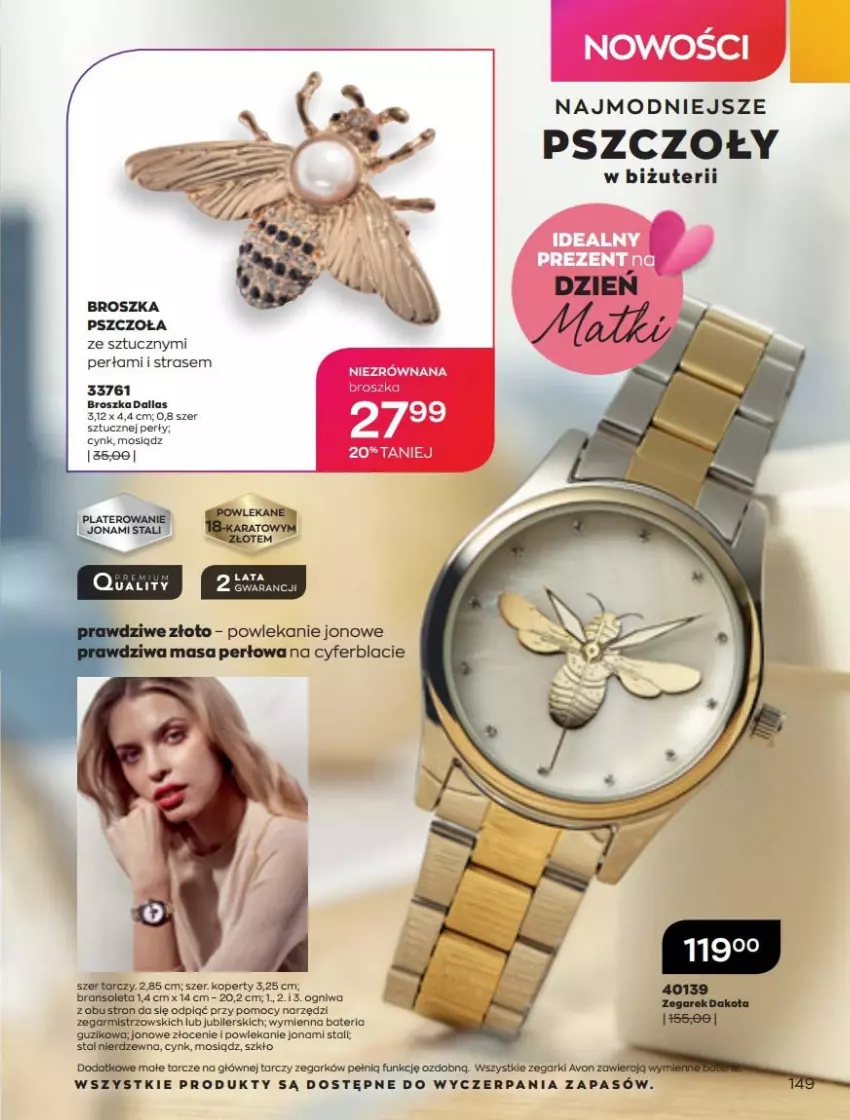 Gazetka promocyjna Avon - Katalog Avon online 5/2021 - ważna 01.05 do 31.05.2021 - strona 149 - produkty: Cynk, Perła, Zegar
