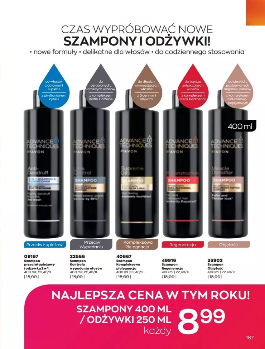 Gazetka promocyjna Avon - Katalog Avon online 5/2021 - ważna 01.05 do 31.05.2021 - strona 187 - produkty: Jaja, Odżywka, Szampon