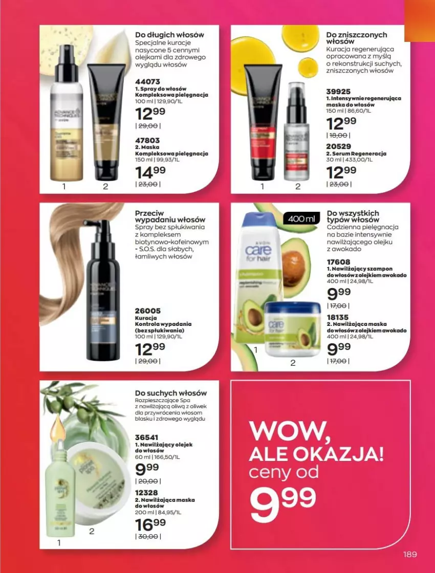 Gazetka promocyjna Avon - Katalog Avon online 5/2021 - ważna 01.05 do 31.05.2021 - strona 189 - produkty: Maska, Maska do włosów, Olej, Regenerująca maska, Rum, Ser, Serum, Szampon