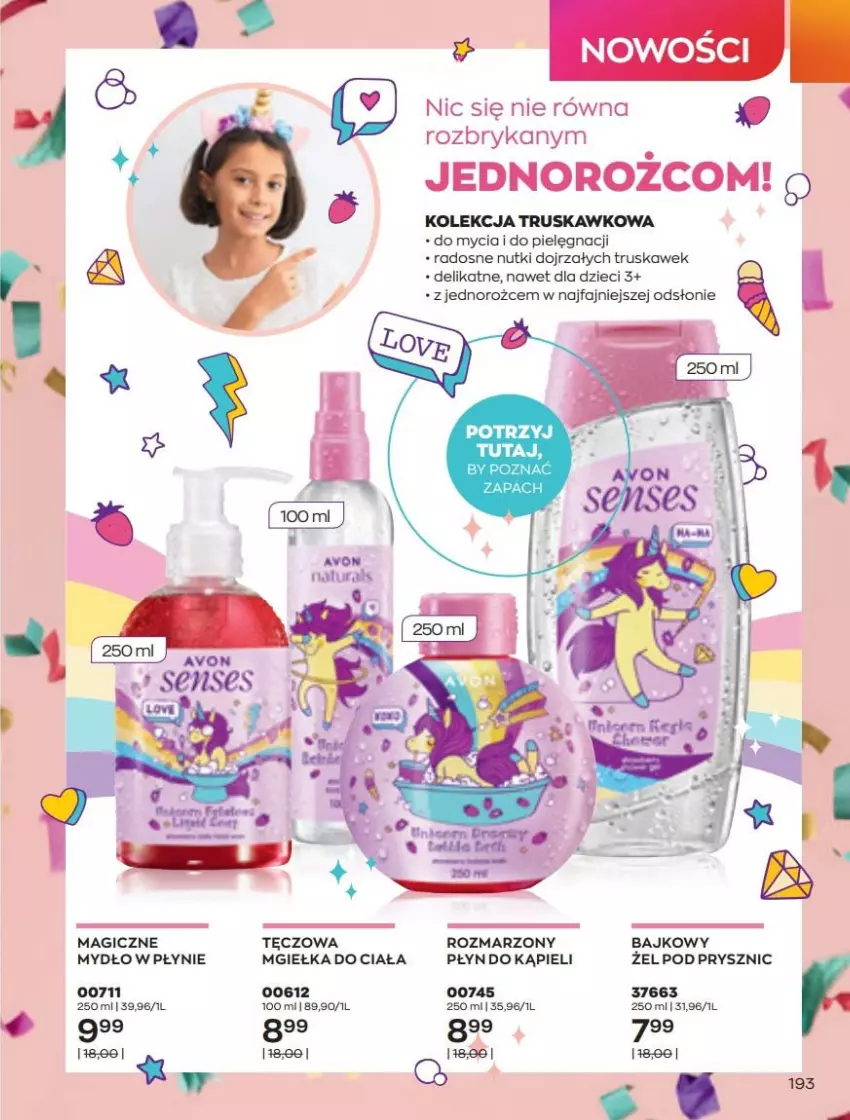 Gazetka promocyjna Avon - Katalog Avon online 5/2021 - ważna 01.05 do 31.05.2021 - strona 193 - produkty: Dzieci, Fa, Mydło, Mydło w płynie, Płyn do kąpieli