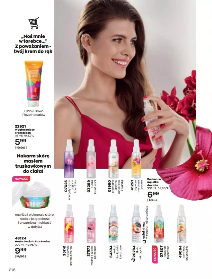 Gazetka promocyjna Avon - Katalog Avon online 5/2021 - ważna 01.05 do 31.05.2021 - strona 216 - produkty: Aksam, Gra, Granat, Hibiskus, Mango, Masło, Masło do ciała, Por