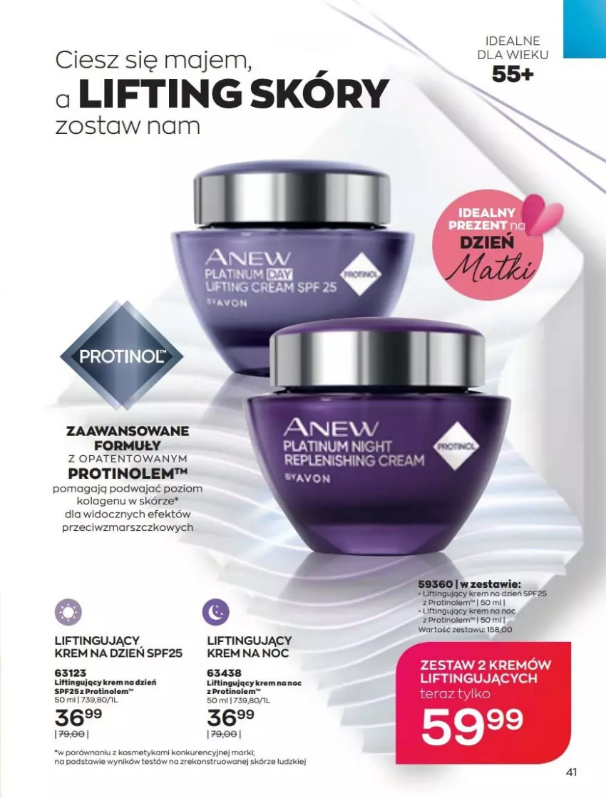 Gazetka promocyjna Avon - Katalog Avon online 5/2021 - ważna 01.05 do 31.05.2021 - strona 41 - produkty: Anew, Kolagen, Krem na dzień, Krem na noc, Mars, Por