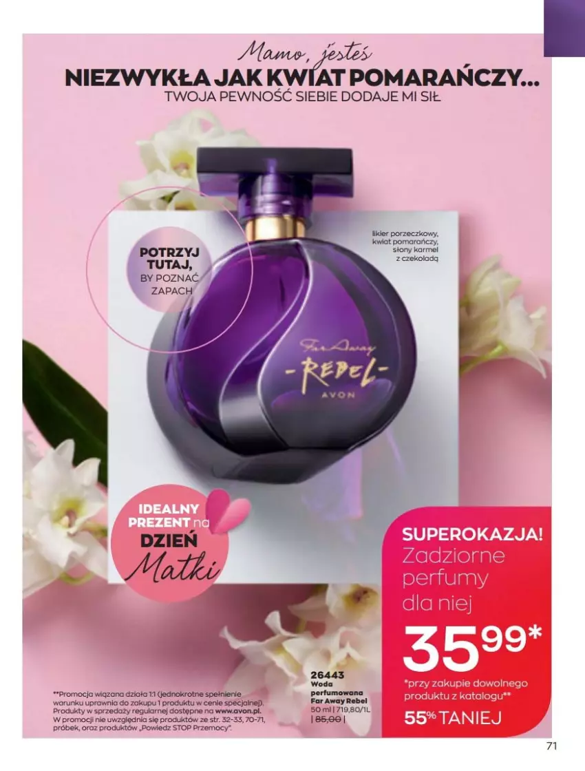 Gazetka promocyjna Avon - Katalog Avon online 5/2021 - ważna 01.05 do 31.05.2021 - strona 71 - produkty: Fa, Likier, Perfum, Por, Rama, Top, Woda, Woda perfumowana