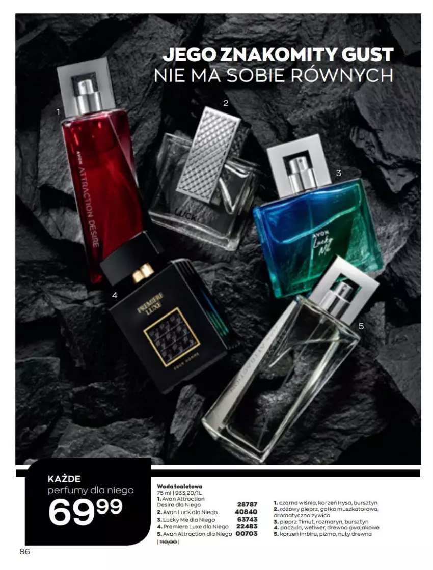 Gazetka promocyjna Avon - Katalog Avon online 5/2021 - ważna 01.05 do 31.05.2021 - strona 86 - produkty: Bursztyn, Mus, Perfum, Premiere