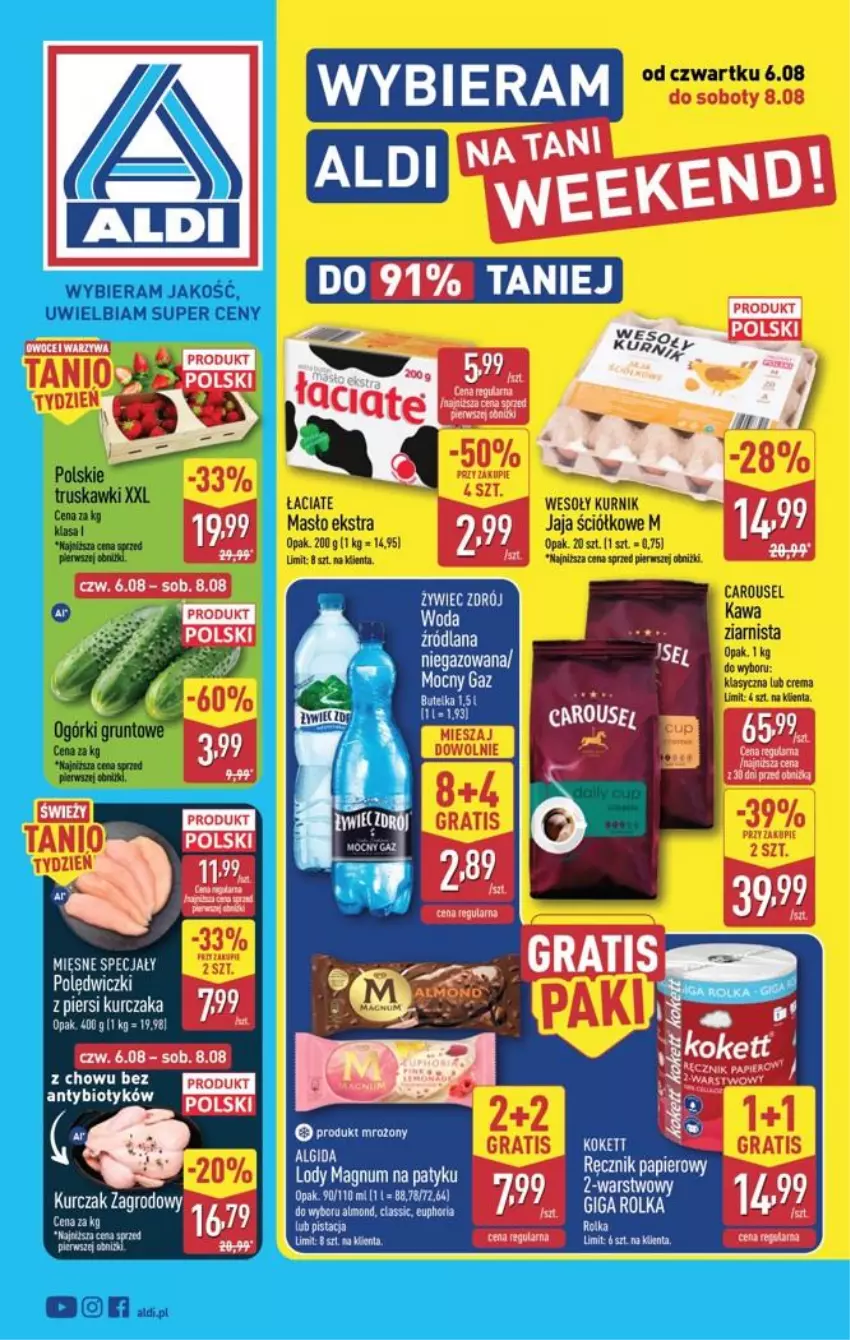 Gazetka promocyjna Aldi - Oferta weekendowa - ważna 06.08 do 08.08.2026 - strona 1 - produkty: Kurczak, LANA, Por, Ser