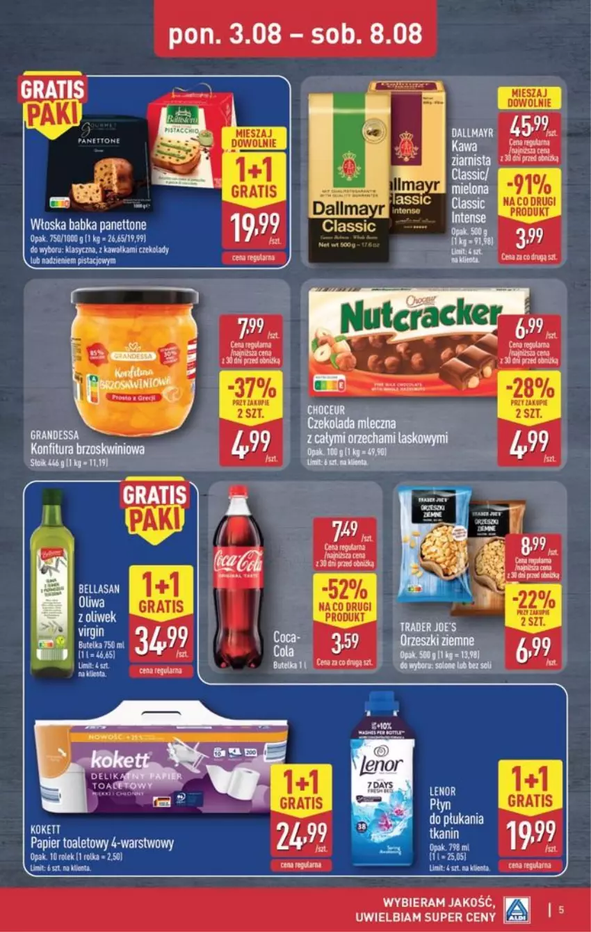 Gazetka promocyjna Aldi - Oferta weekendowa - ważna 06.08 do 08.08.2026 - strona 5 - produkty: Babka, Dallmayr, Gin, Gra, Kawa, Oliwa, Papier, Papier toaletowy, Top