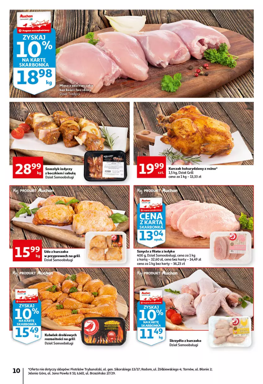Gazetka promocyjna Auchan - przeNISKIE CENY przeWSPANIAŁE okazje Hipermarkety - ważna 21.04 do 27.04.2022 - strona 10 - produkty: Grill, Kurczak, Mięso