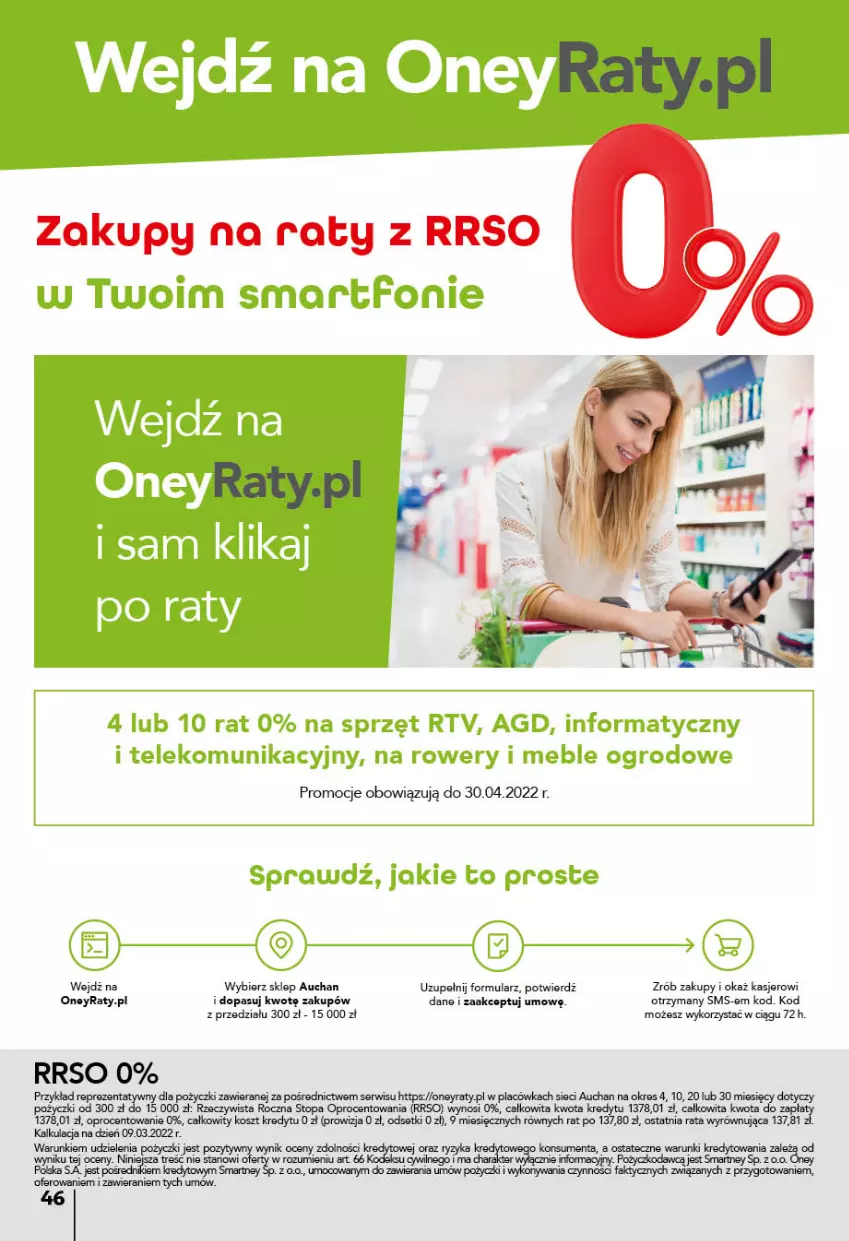 Gazetka promocyjna Auchan - przeNISKIE CENY przeWSPANIAŁE okazje Hipermarkety - ważna 21.04 do 27.04.2022 - strona 46 - produkty: Kosz, Ser, Sok, Top