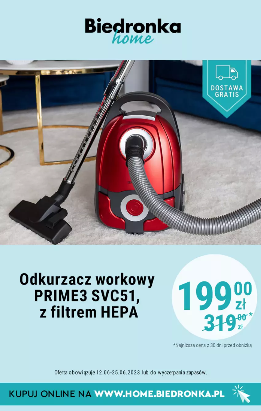 Gazetka promocyjna Biedronka - Biedronka Home - Gazetka - Biedronka.pl - ważna 12.06 do 25.06.2023 - strona 15 - produkty: Odkurzacz