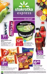 Gazetka promocyjna Stokrotka - Express - Gazetka - ważna od 29.07 do 29.07.2026 - strona 1 - produkty: Napój energetyczny, Chipsy, Kaki, Coca-Cola, Lody, 7 Days, Rogal, Crunchips, Owoce, Kakao, Napój, Mięso, Fa