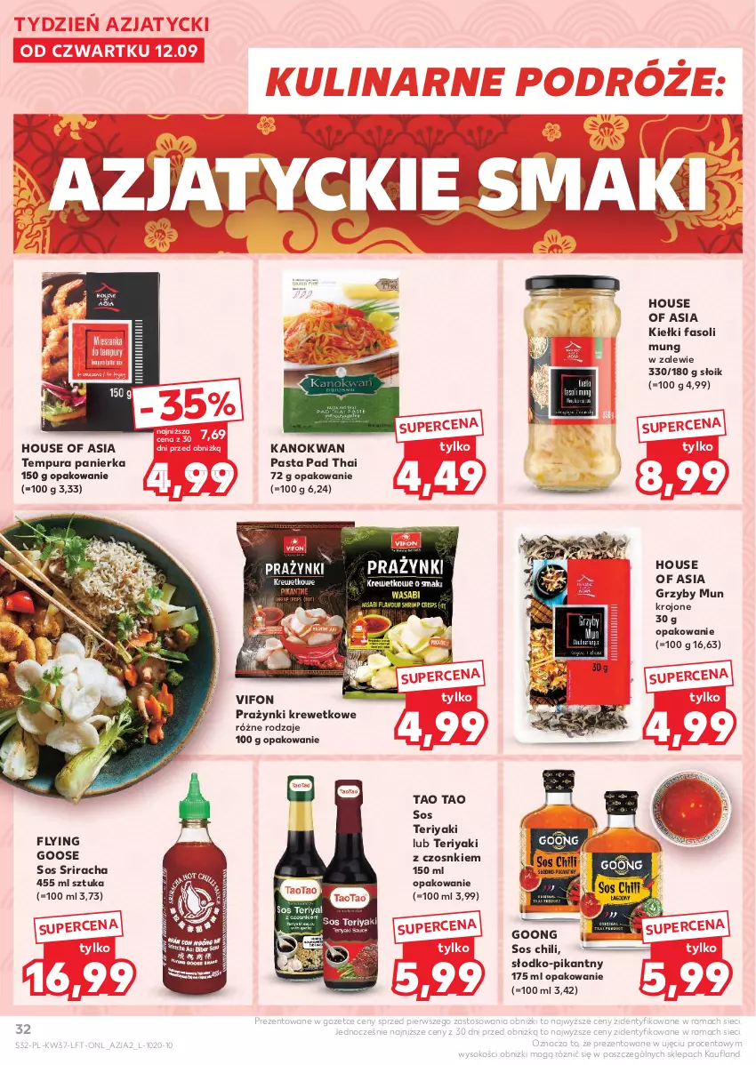 Gazetka promocyjna Kaufland - Gazetka tygodnia - ważna 12.09 do 18.09.2024 - strona 32 - produkty: Fa, Fasoli mung, Grzyby, Grzyby mun, House of Asia, Kiełki, Pur, Rama, Sok, Sos