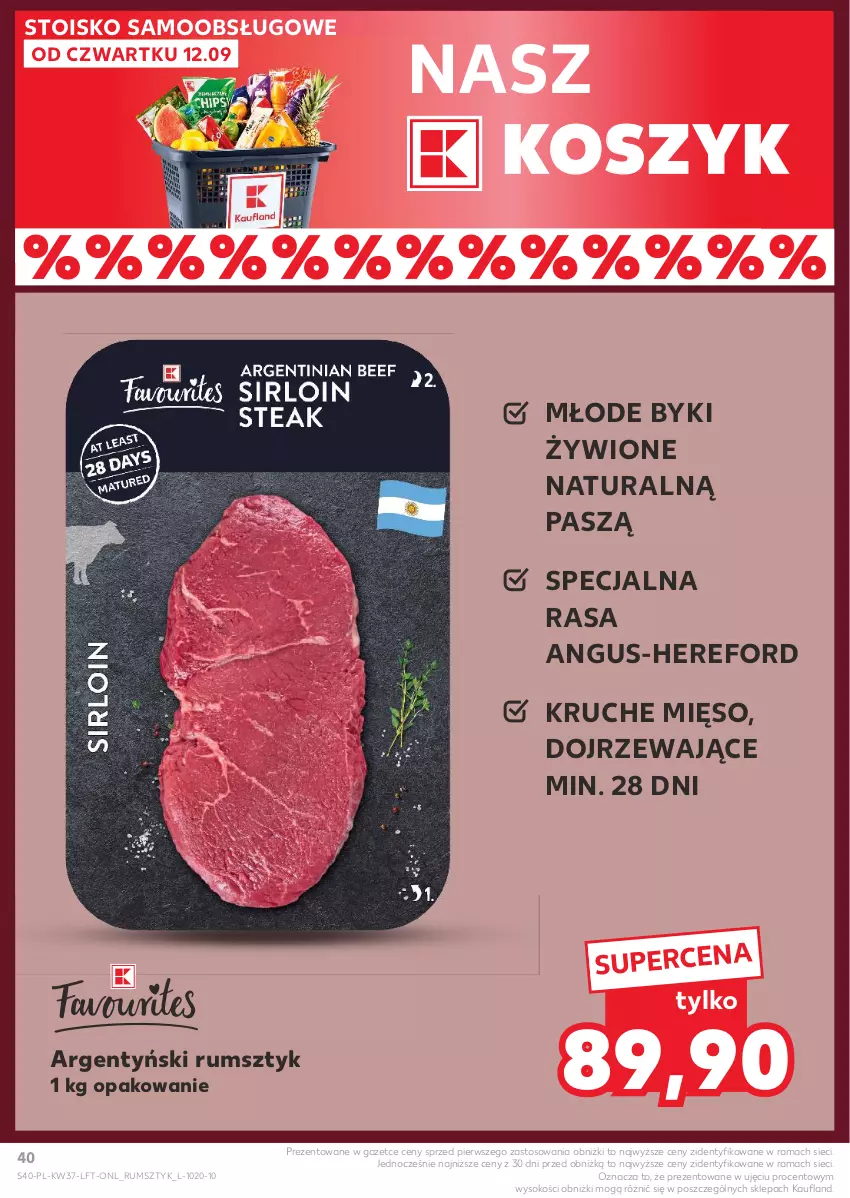 Gazetka promocyjna Kaufland - Gazetka tygodnia - ważna 12.09 do 18.09.2024 - strona 40 - produkty: Kosz, Mięso, Rama, Rum, Sok