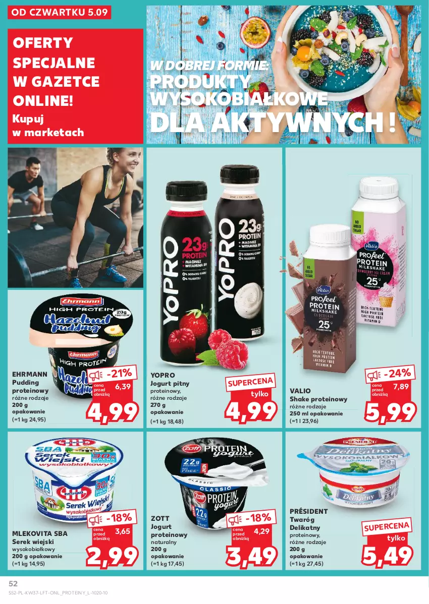 Gazetka promocyjna Kaufland - Gazetka tygodnia - ważna 12.09 do 18.09.2024 - strona 52 - produkty: Jogurt, Jogurt pitny, Mleko, Mlekovita, Président, Pudding, Ser, Serek, Serek wiejski, Sok, Twaróg, Twaróg delikatny, Zott