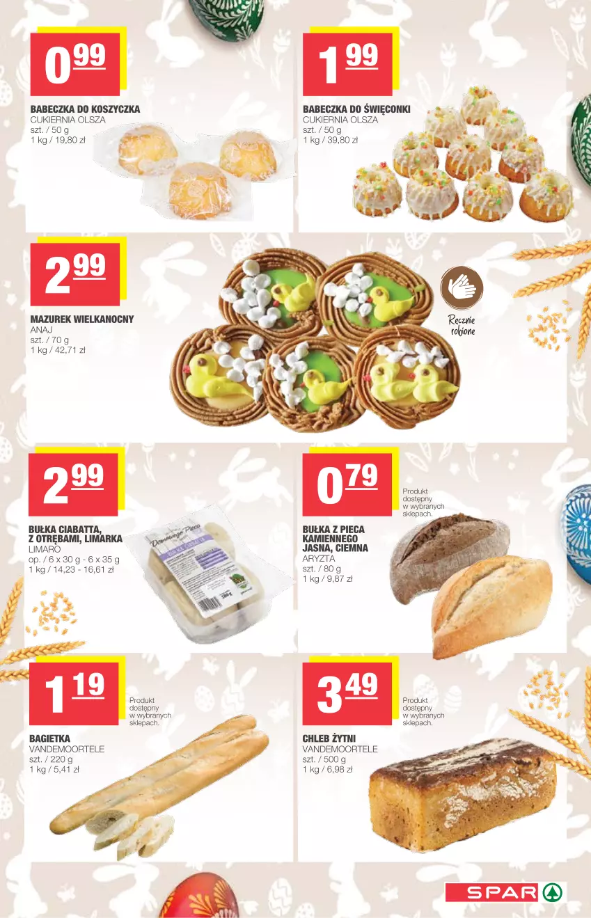 Gazetka promocyjna Spar - Spar - ważna 31.03 do 03.04.2021 - strona 3 - produkty: Bagietka, Bułka, Chleb, Ciabatta, Cukier, Kosz, Piec