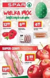 Gazetka promocyjna Spar - Spar - Gazetka - ważna od 03.04 do 03.04.2021 - strona 1 - produkty: Polędwica, Morliny, Kiełbasa biała, Dorsz, Kiełbasa, Pomidor malinowy, Jabłka