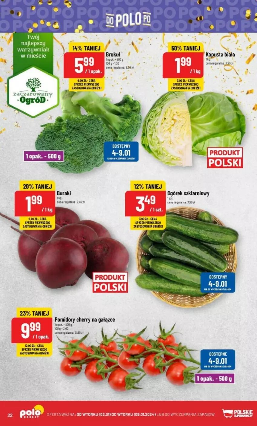 Gazetka promocyjna PoloMarket - ważna 02.01 do 09.01.2024 - strona 15 - produkty: Buraki, Ogórek, Pomidory