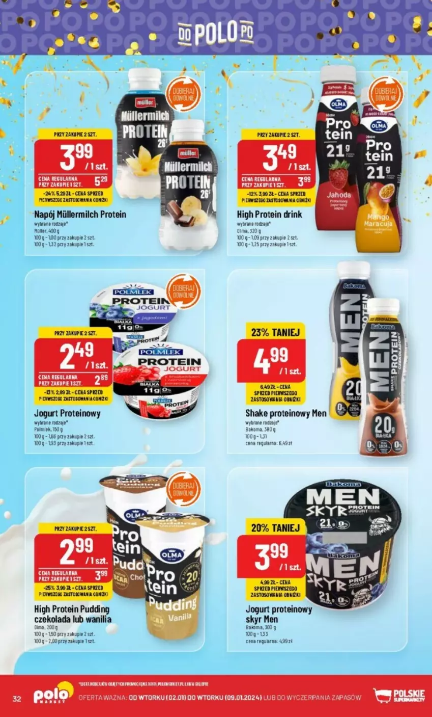 Gazetka promocyjna PoloMarket - ważna 02.01 do 09.01.2024 - strona 26 - produkty: Czekolada, Jogurt, Pudding