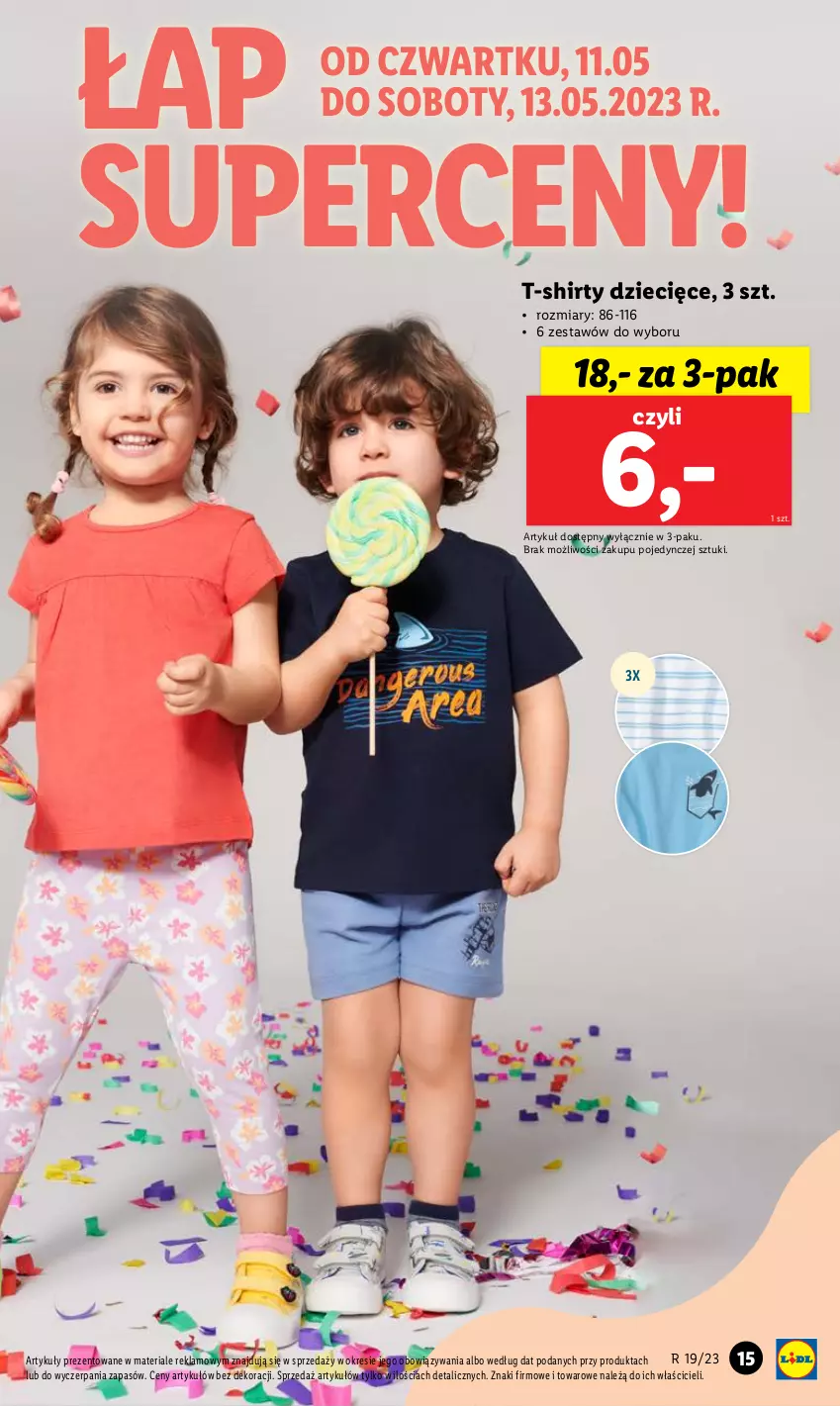 Gazetka promocyjna Lidl - GAZETKA - ważna 08.05 do 13.05.2023 - strona 23 - produkty: Dzieci, T-shirt