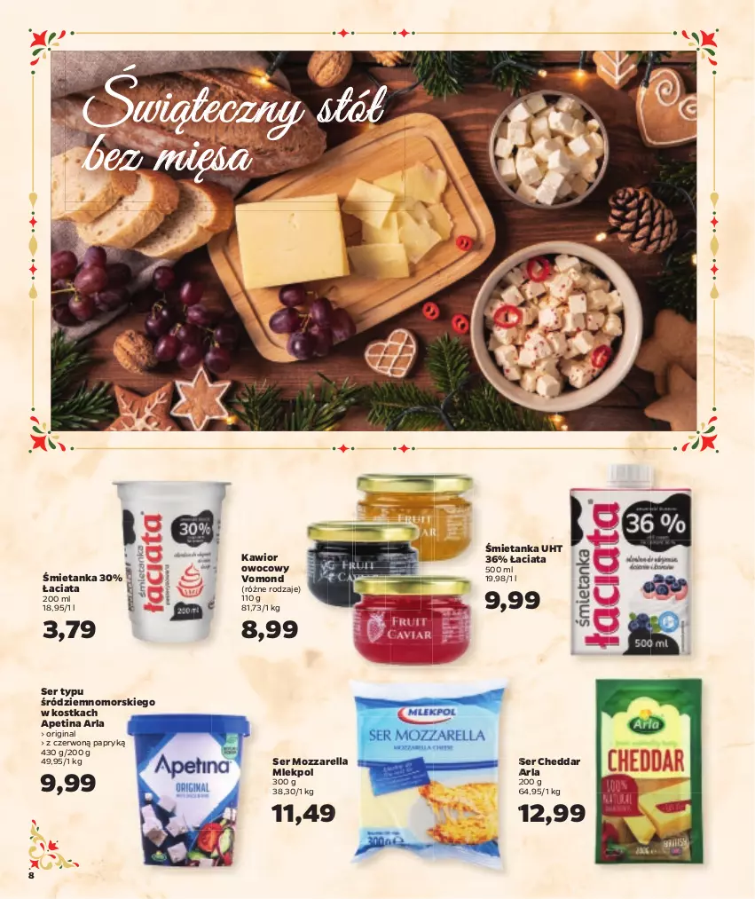 Gazetka promocyjna Netto - Oferta na Święta - ważna 08.12 do 24.12.2022 - strona 8 - produkty: Cheddar, Gin, Kawior, Mozzarella, Ser, Stół