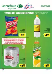 Gazetka promocyjna Carrefour - Gazetka Express - Gazetka - ważna od 31.12 do 31.12.2022 - strona 2 - produkty: Piwa, Piwo, Sok, Gra, Kasztelan, Chipsy, Schweppes, Tonik, Tymbark, Crunchips, Napój, Nektar