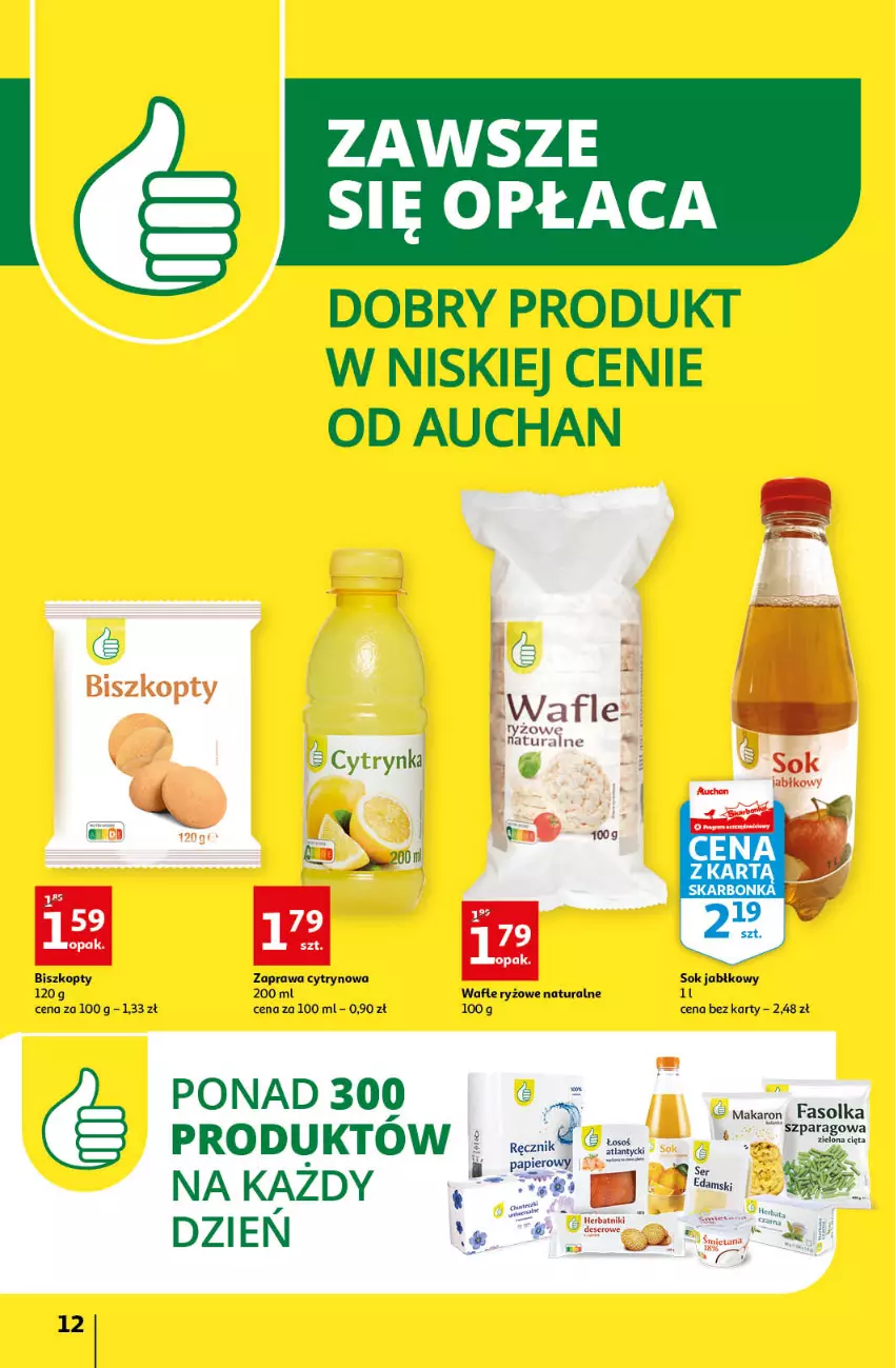 Gazetka promocyjna Auchan - Gazetka przeNISKIE CENY – PrzeWyborne produkty regionalne Hipermarkety - ważna 08.09 do 14.09.2022 - strona 12 - produkty: Biszkopty, Fa, Ryż, Wafle