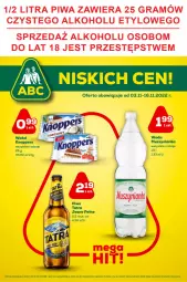 Gazetka promocyjna ABC - Gazetka - Gazetka - ważna od 16.11 do 16.11.2022 - strona 1 - produkty: Piwa, Piwo, Mus, Gra, Tatra, Muszynianka, Woda