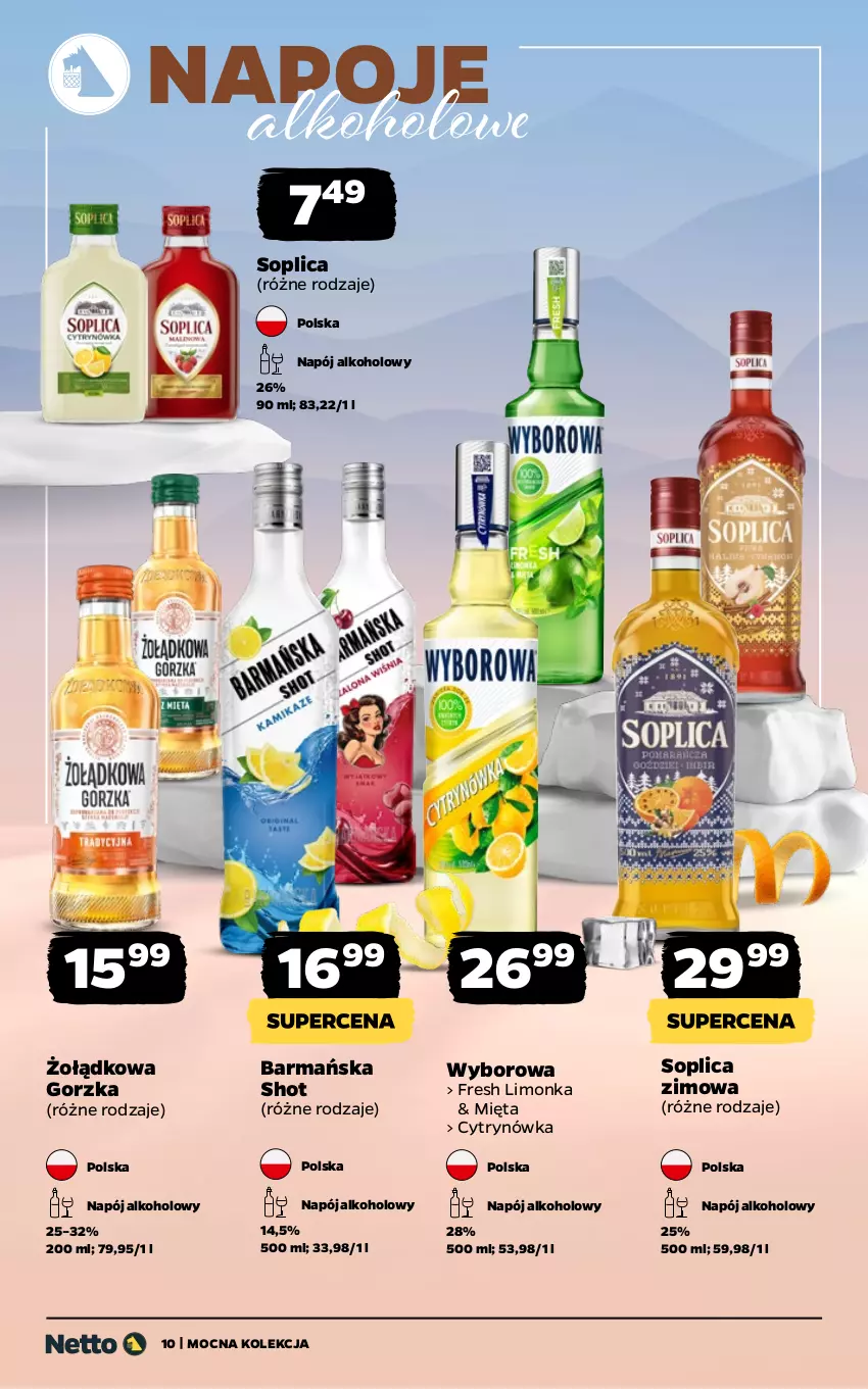 Gazetka promocyjna Netto - Alkohole - Mocne - ważna 16.02 do 28.02.2026 - strona 10 - produkty: Limonka, Mięta, Napój, Napoje, Soplica, Wyborowa
