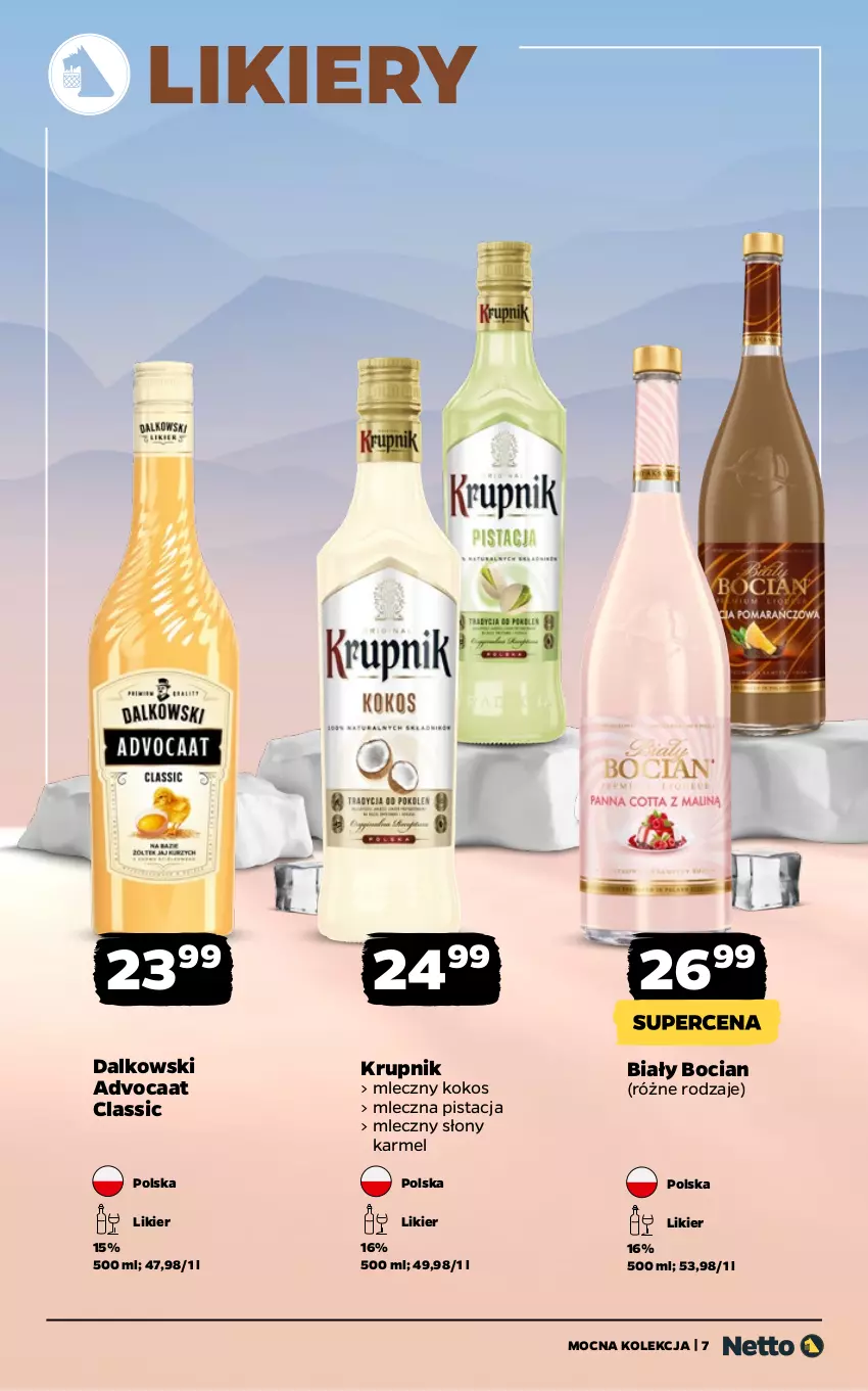 Gazetka promocyjna Netto - Alkohole - Mocne - ważna 16.02 do 28.02.2026 - strona 7 - produkty: Advocaat, Biały Bocian, Kokos, Krupnik, Likier