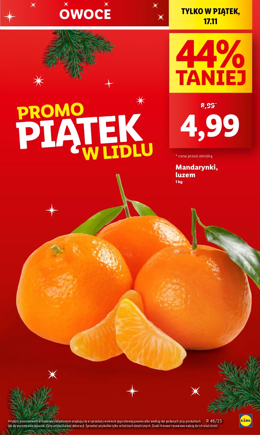 Gazetka promocyjna Lidl - GAZETKA - ważna 16.11 do 18.11.2023 - strona 17 - produkty: Mandarynki, Owoce