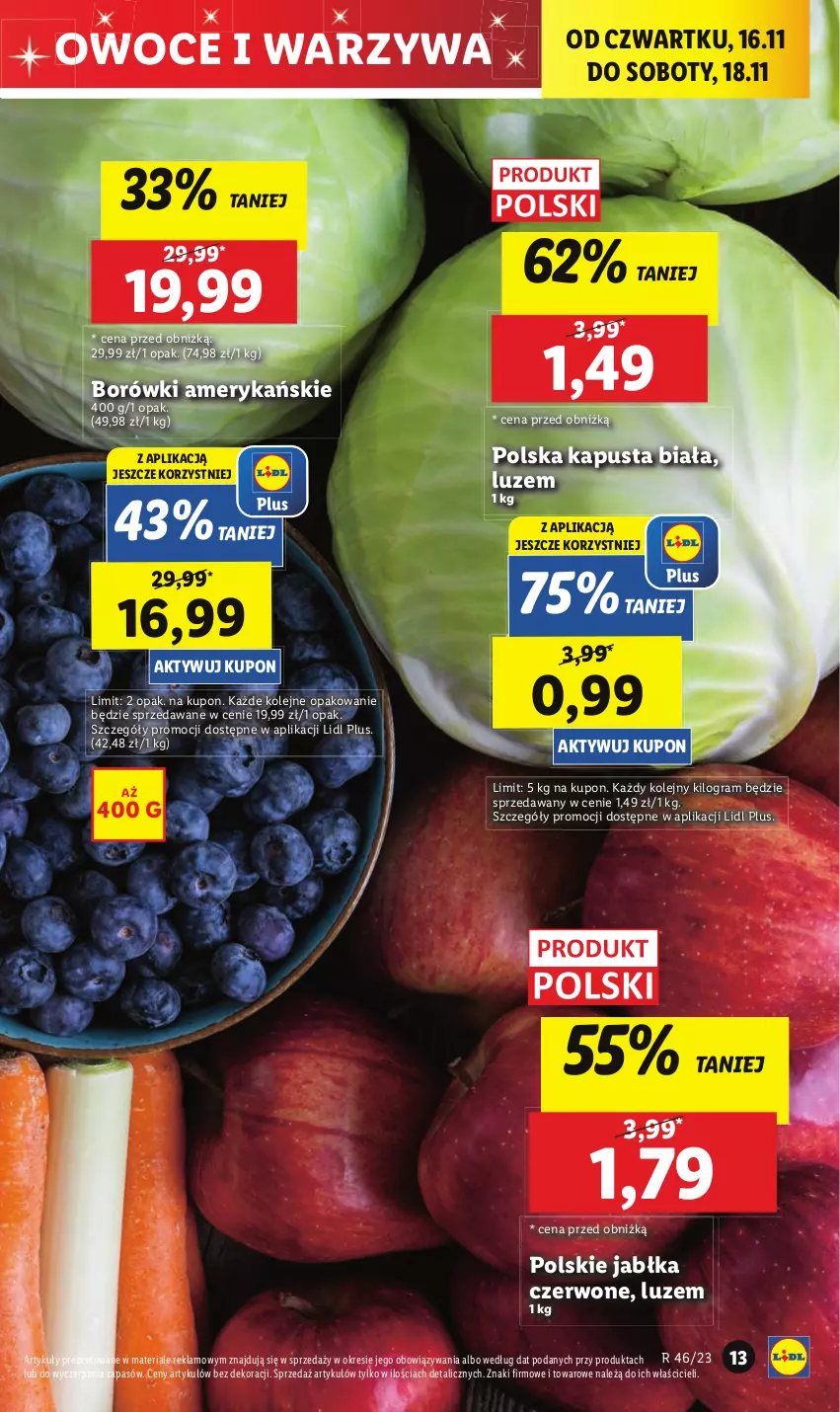 Gazetka promocyjna Lidl - GAZETKA - ważna 16.11 do 18.11.2023 - strona 21 - produkty: Fa, Gra, Jabłka, Olej, Owoce, Warzywa