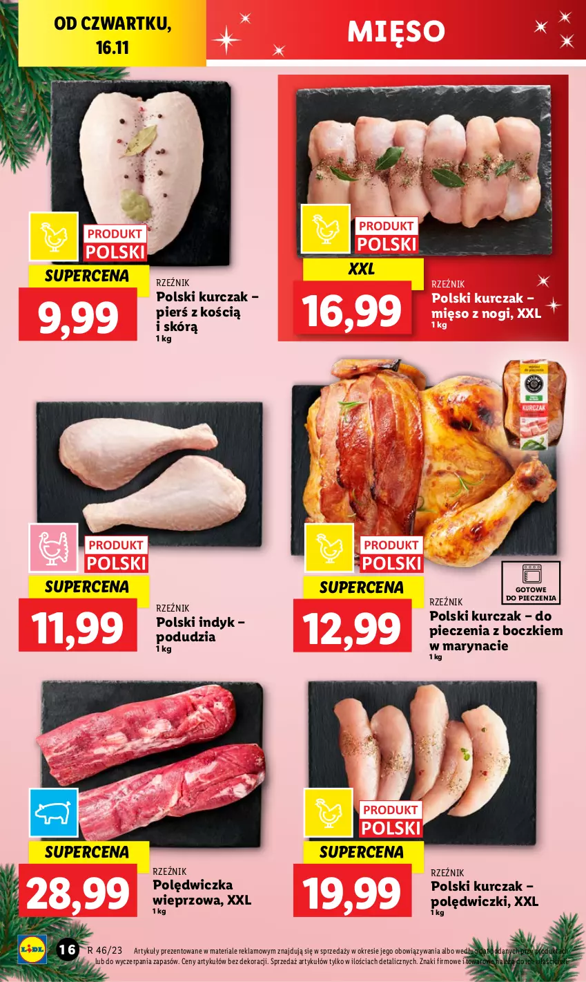 Gazetka promocyjna Lidl - GAZETKA - ważna 16.11 do 18.11.2023 - strona 24 - produkty: Kurczak, Mięso, Piec, Polędwiczka wieprzowa