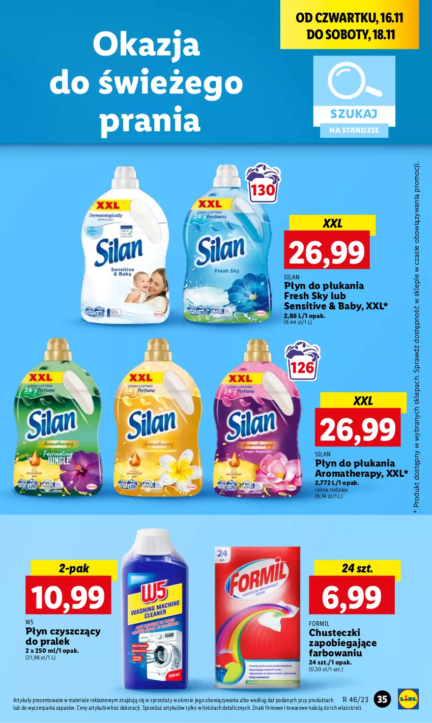 Gazetka promocyjna Lidl - GAZETKA - ważna 16.11 do 18.11.2023 - strona 47 - produkty: Chusteczki, Fa, Płyn do płukania, Silan