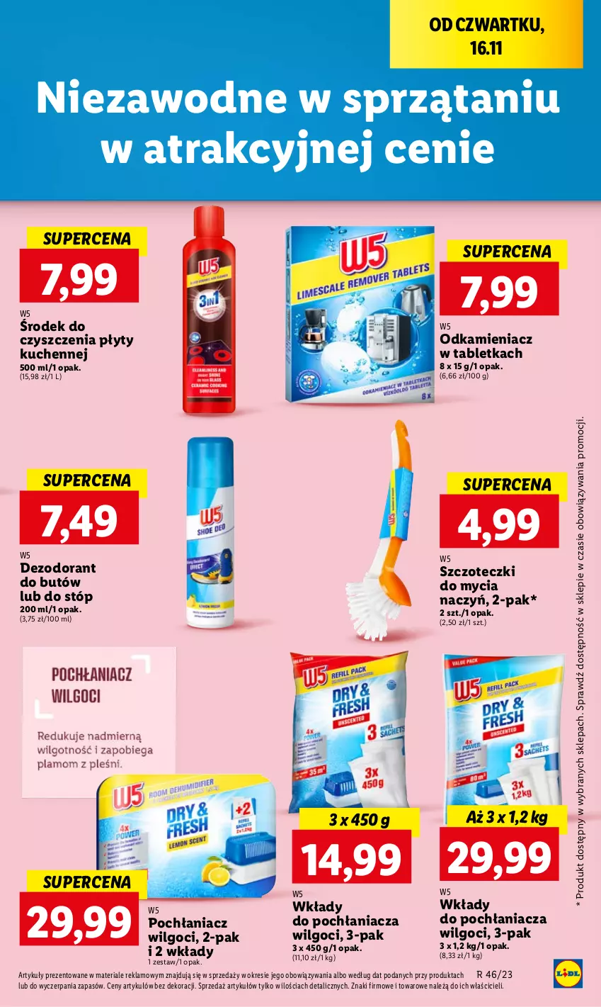 Gazetka promocyjna Lidl - GAZETKA - ważna 16.11 do 18.11.2023 - strona 51 - produkty: Dezodorant, Do mycia naczyń, LG, Odkamieniacz, Pochłaniacz wilgoci, Tablet