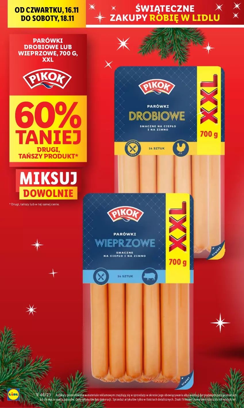 Gazetka promocyjna Lidl - GAZETKA - ważna 16.11 do 18.11.2023 - strona 8 - produkty: Parówki