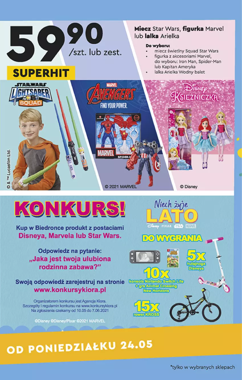 Gazetka promocyjna Biedronka - Okazje tygodnia - ważna 24.05 do 06.06.2021 - strona 9 - produkty: Ariel, Disney, Lalka, Miecz, Squad, Star Wars