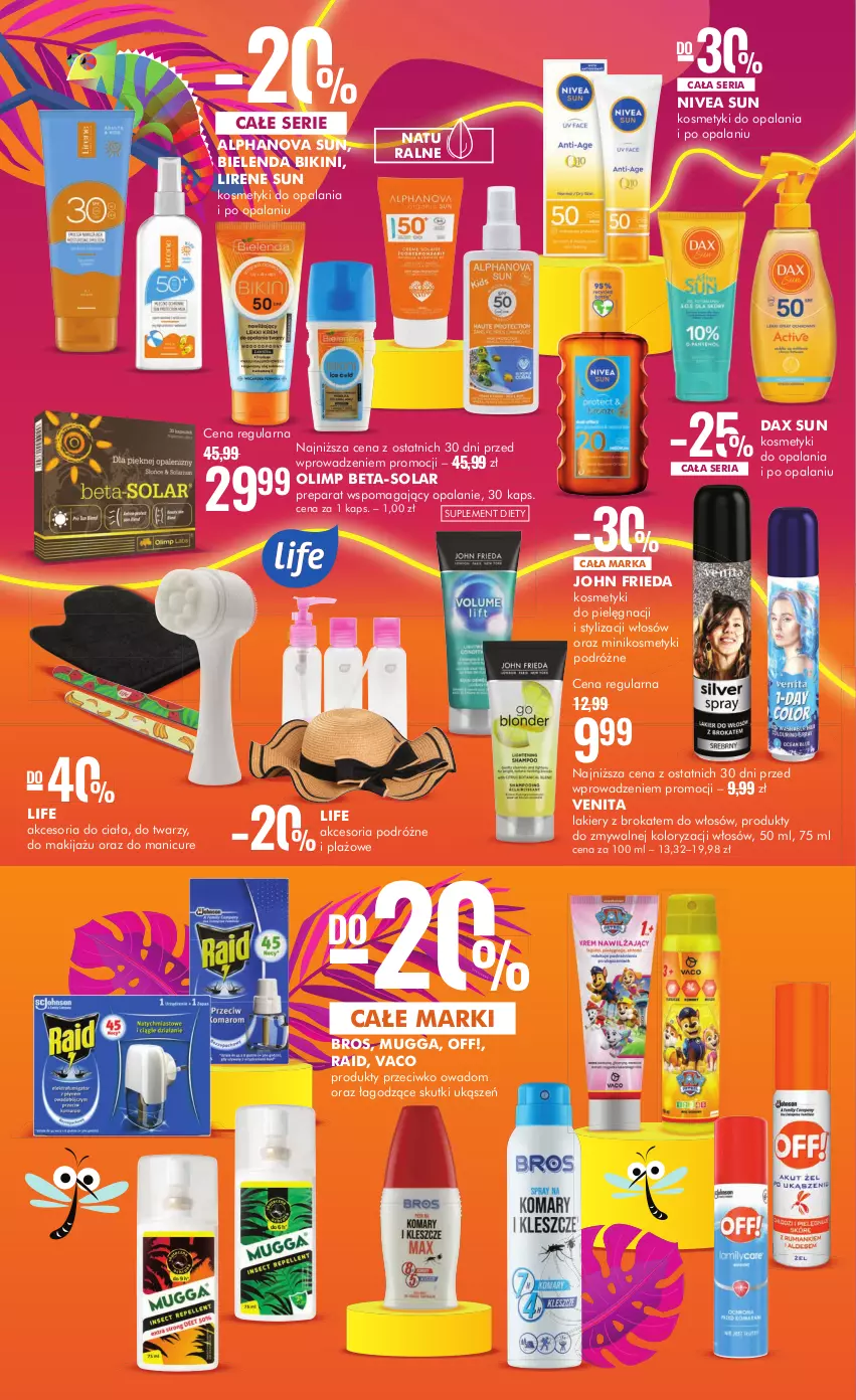 Gazetka promocyjna Super Pharm - ważna 13.06 do 26.06.2024 - strona 4 - produkty: Bielenda, Bikini, DAX, John frieda, Kosmetyki do pielęgnacji, Lakier, Lirene, Makijaż, Nivea, Ser, Suplement diety