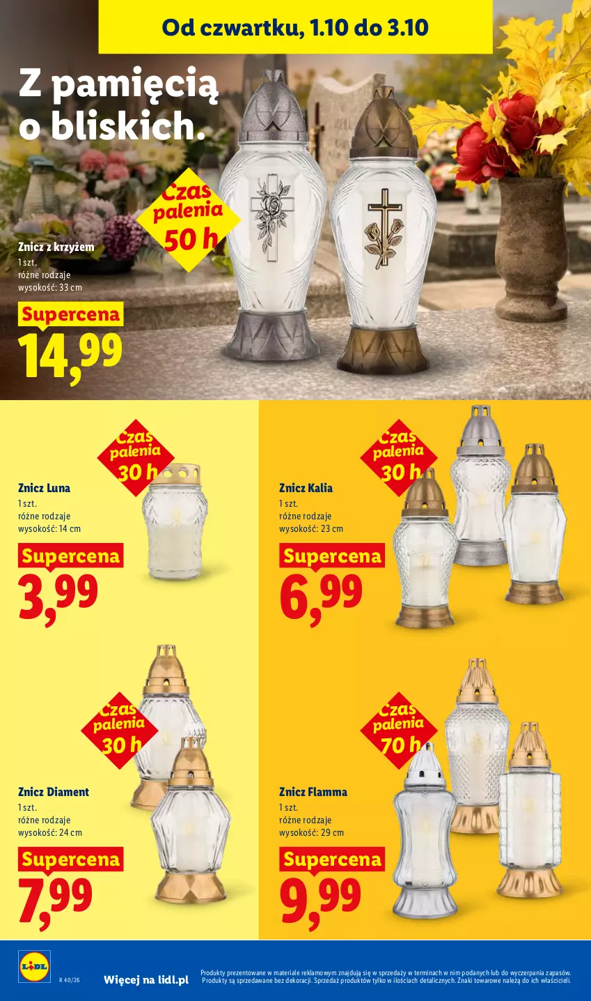 Gazetka promocyjna Lidl - Gazetka ważna od 1.10 do 3.10 - ważna 01.10 do 03.10.2026 - strona 100 - produkty: Sok, Znicz
