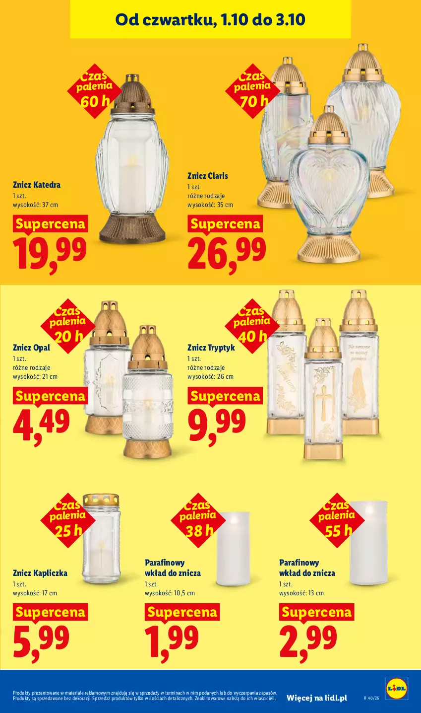 Gazetka promocyjna Lidl - Gazetka ważna od 1.10 do 3.10 - ważna 01.10 do 03.10.2026 - strona 101 - produkty: Sok, Znicz