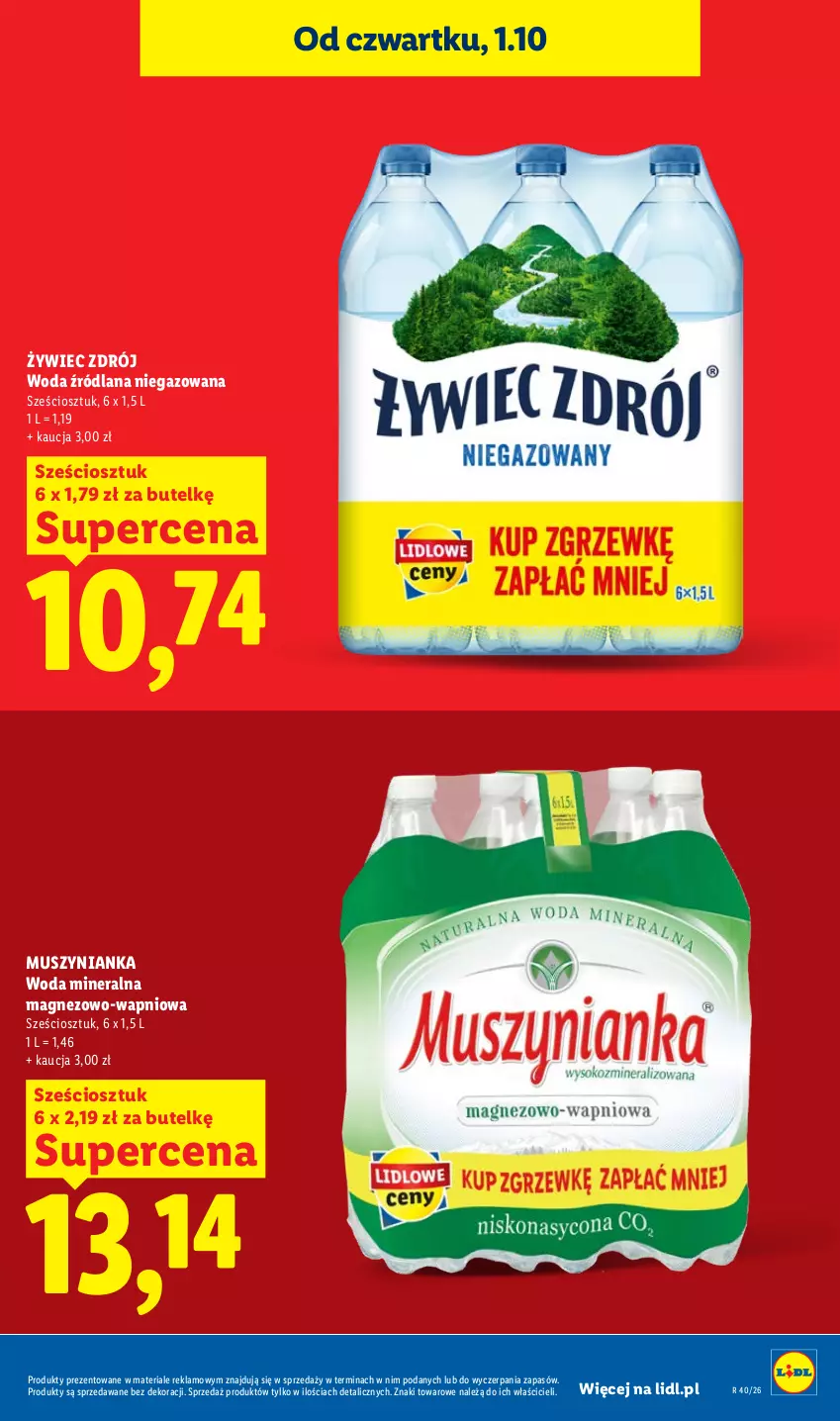 Gazetka promocyjna Lidl - Gazetka ważna od 1.10 do 3.10 - ważna 01.10 do 03.10.2026 - strona 17 - produkty: LANA, Magnez, Mus, Muszynianka, Woda, Woda mineralna