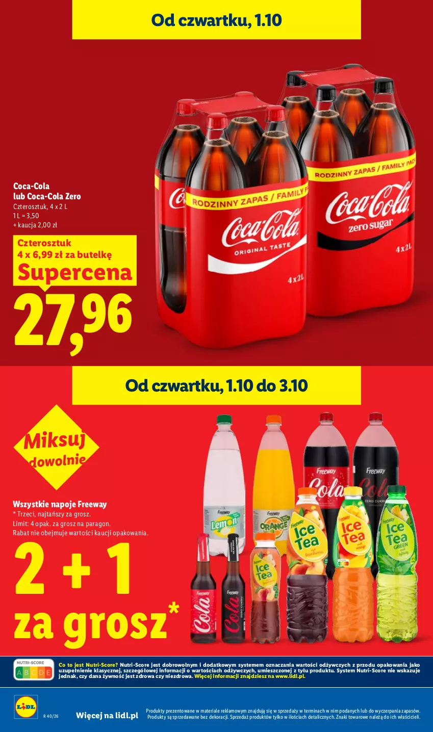 Gazetka promocyjna Lidl - Gazetka ważna od 1.10 do 3.10 - ważna 01.10 do 03.10.2026 - strona 18 - produkty: Coca-Cola, Napoje
