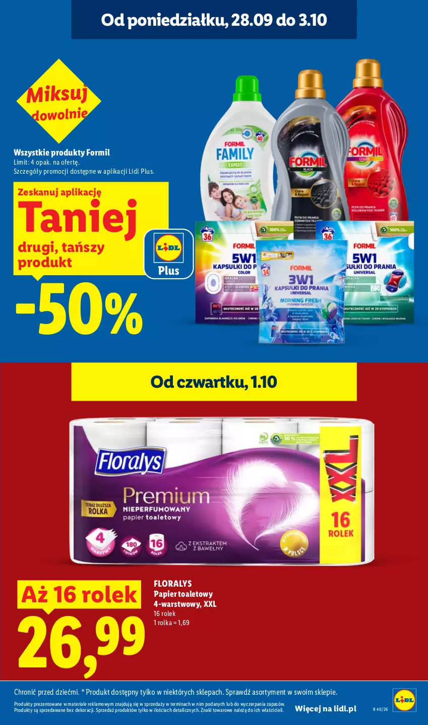 Gazetka promocyjna Lidl - Gazetka ważna od 1.10 do 3.10 - ważna 01.10 do 03.10.2026 - strona 23 - produkty: Flora, Papier, Papier toaletowy