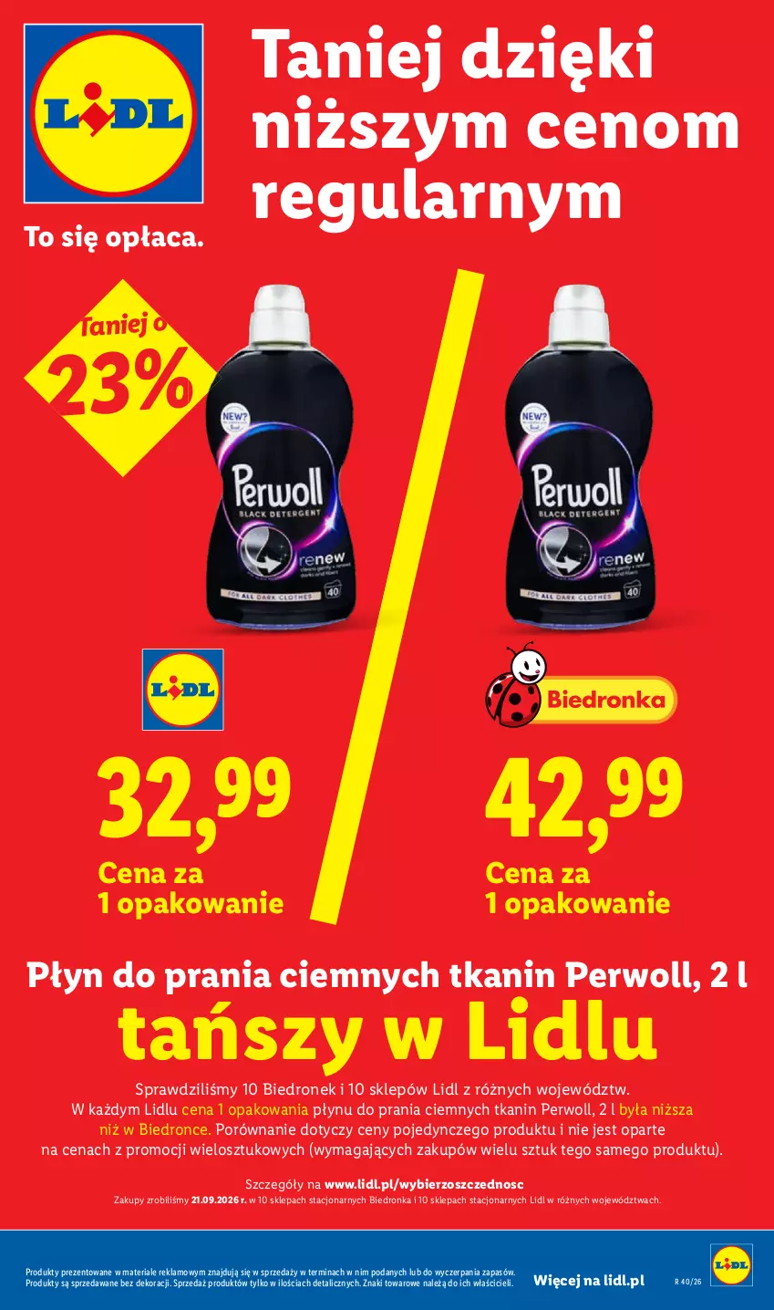 Gazetka promocyjna Lidl - Gazetka ważna od 1.10 do 3.10 - ważna 01.10 do 03.10.2026 - strona 27 - produkty: Perwoll, Płyn do prania, Por