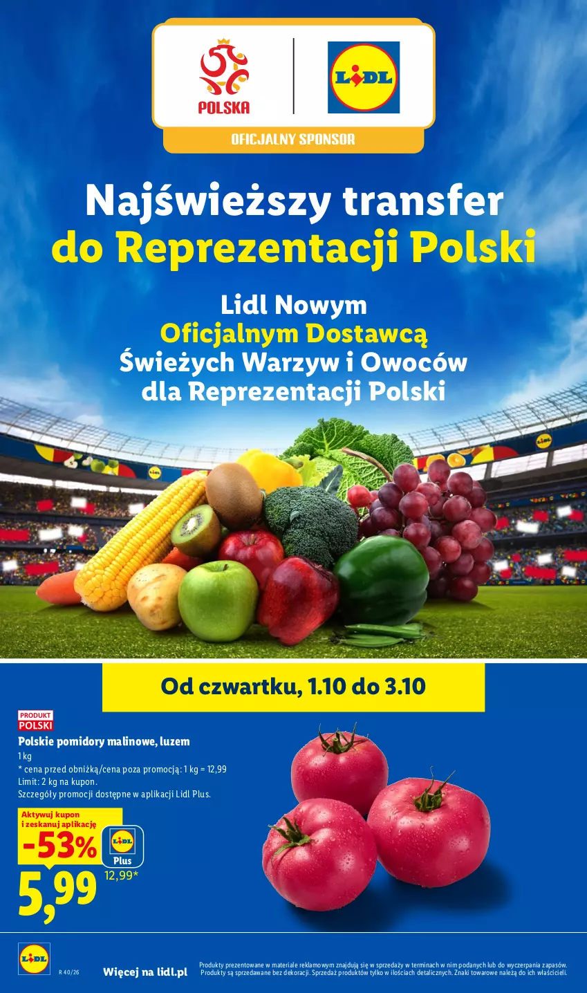 Gazetka promocyjna Lidl - Gazetka ważna od 1.10 do 3.10 - ważna 01.10 do 03.10.2026 - strona 46 - produkty: Pomidory, Tran