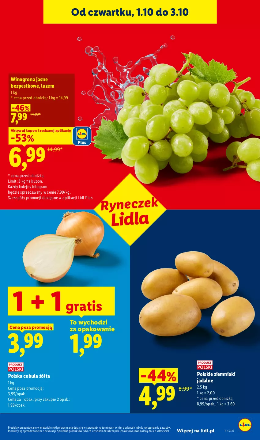 Gazetka promocyjna Lidl - Gazetka ważna od 1.10 do 3.10 - ważna 01.10 do 03.10.2026 - strona 47 - produkty: Cebula, Gra, Olej, Wino, Winogrona, Ziemniaki