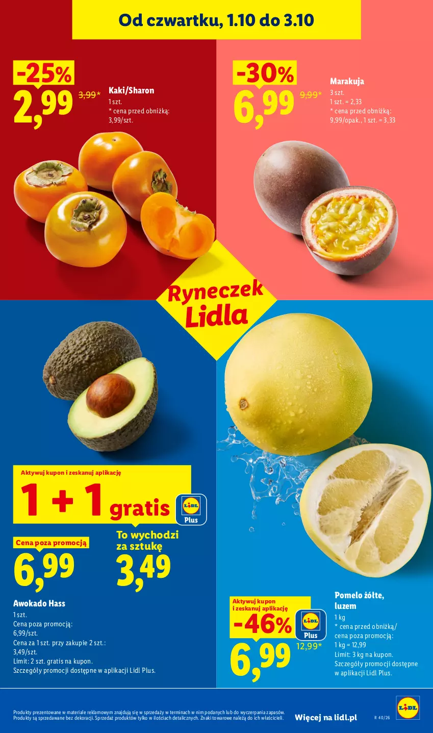 Gazetka promocyjna Lidl - Gazetka ważna od 1.10 do 3.10 - ważna 01.10 do 03.10.2026 - strona 49 - produkty: Gra, Kaki, Pomelo
