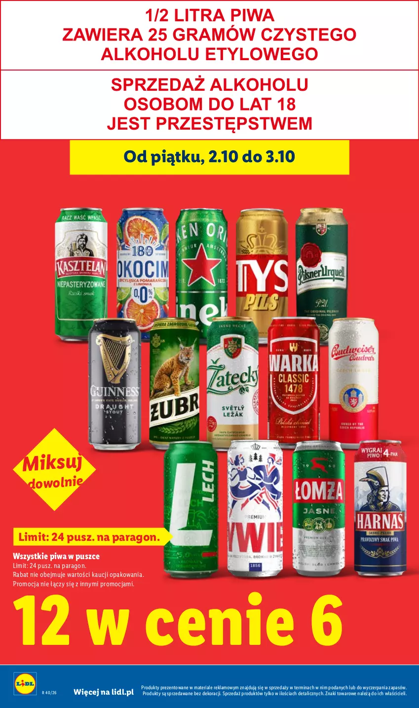 Gazetka promocyjna Lidl - Gazetka ważna od 1.10 do 3.10 - ważna 01.10 do 03.10.2026 - strona 6 - produkty: Piwa