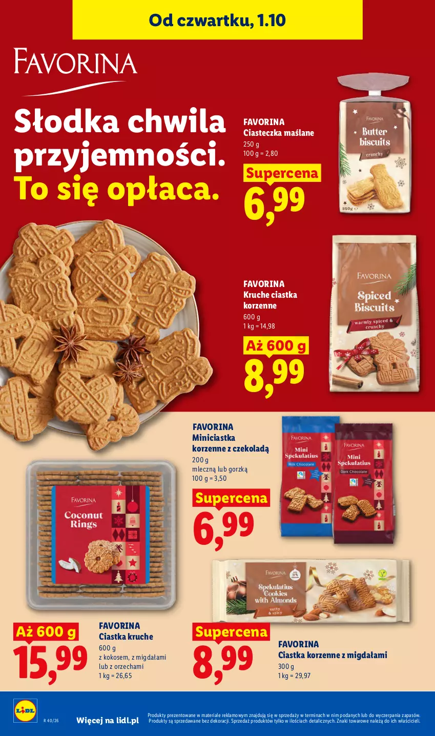 Gazetka promocyjna Lidl - Gazetka ważna od 1.10 do 3.10 - ważna 01.10 do 03.10.2026 - strona 68 - produkty: Ciastka, Fa, Kokos, Słodka Chwila