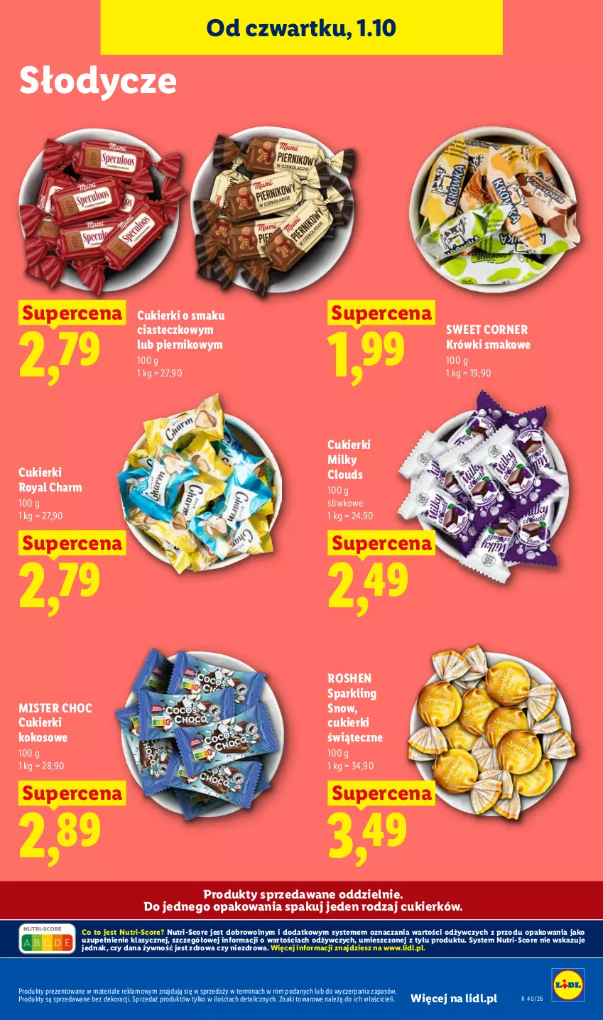 Gazetka promocyjna Lidl - Gazetka ważna od 1.10 do 3.10 - ważna 01.10 do 03.10.2026 - strona 77 - produkty: Cukier, Cukierki, Kokos, Piernik